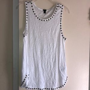 Tank top sheer like bronze buttons